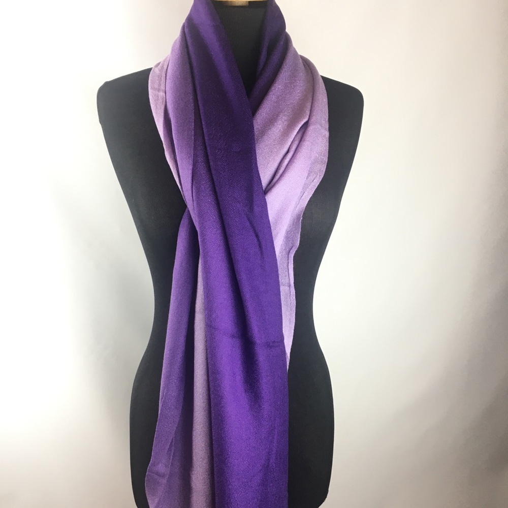 Purple Ombré shaded pashmina scarf hijab wrap NWT